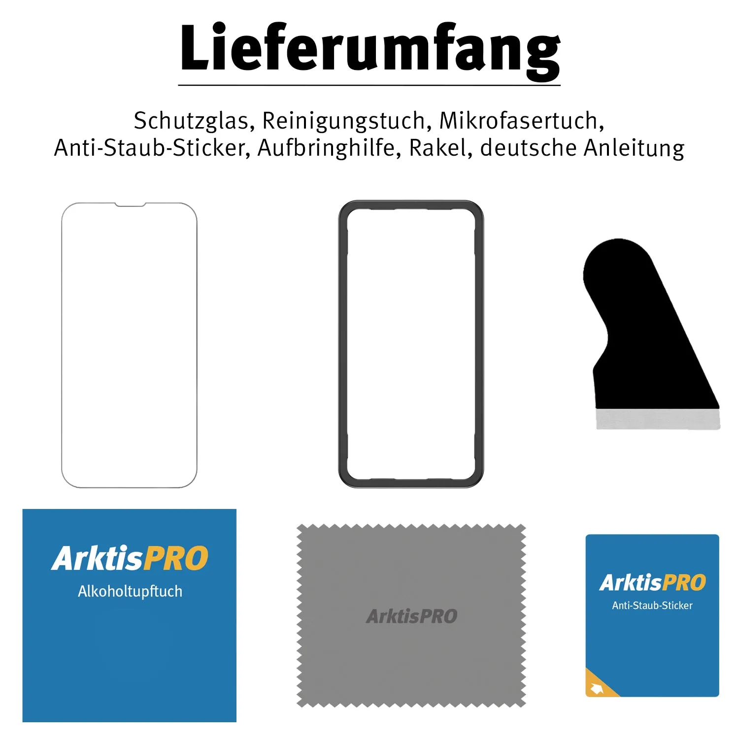 arktis iPhone 14 Plus Panzerglas Displayschutz 9H