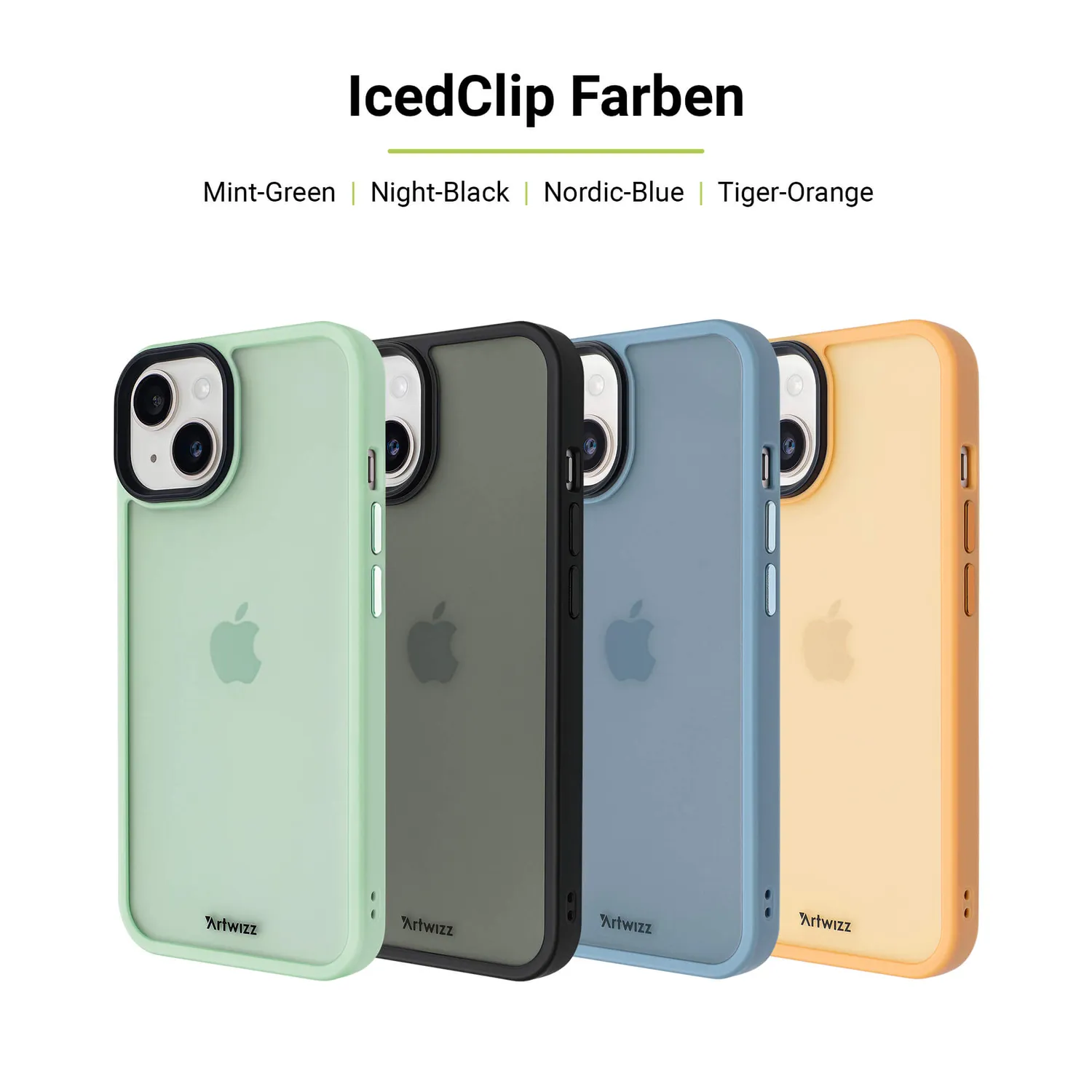 Artwizz IcedClip iPhone 14 Hülle matt transluzent
