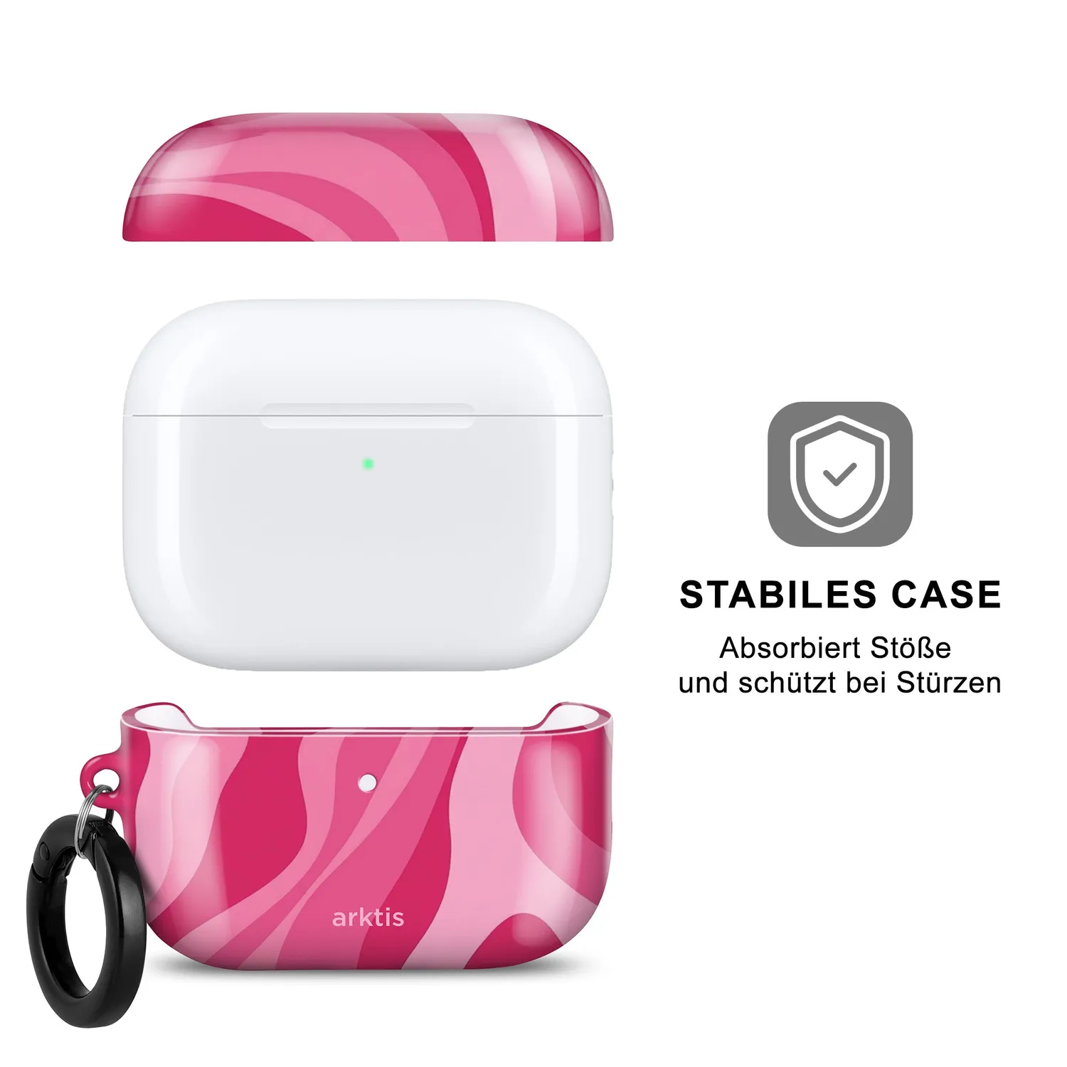 arktis AirPods Pro 3 Hülle Aura Pink kabellos