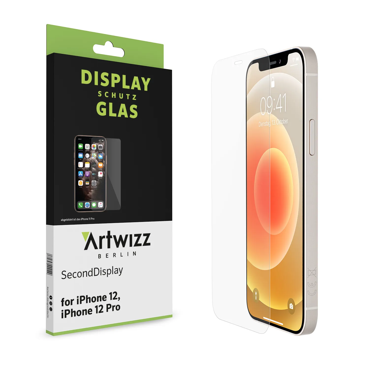 Artwizz SecondDisplay iPhone 12 / 12 Pro Schutzglas klar