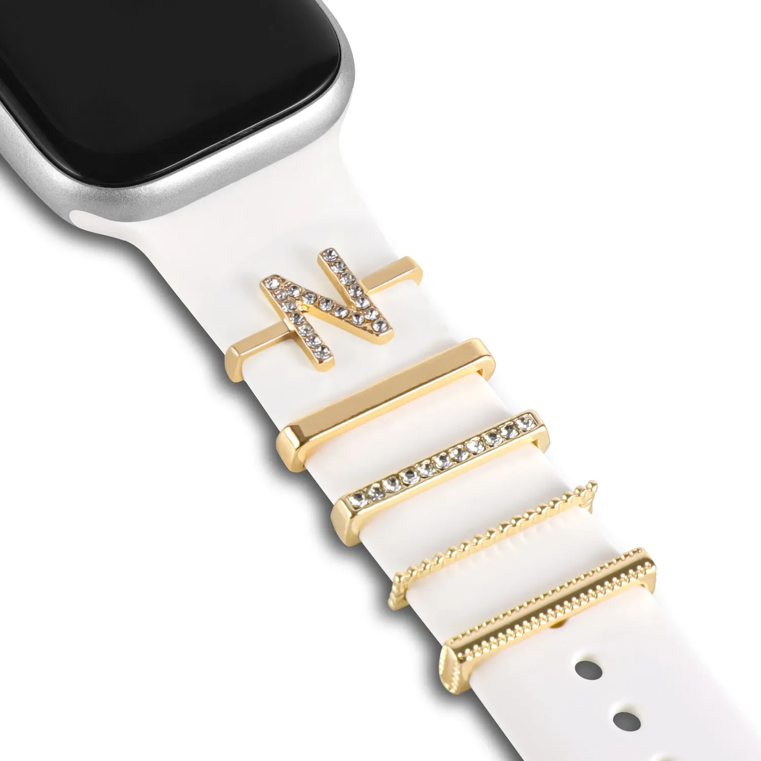 arktisband Buchstabe N Apple Watch Charm Roségold