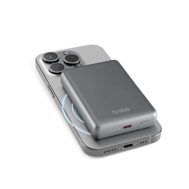 SBS Powerbank 10000 mAh magnetisch kabellos