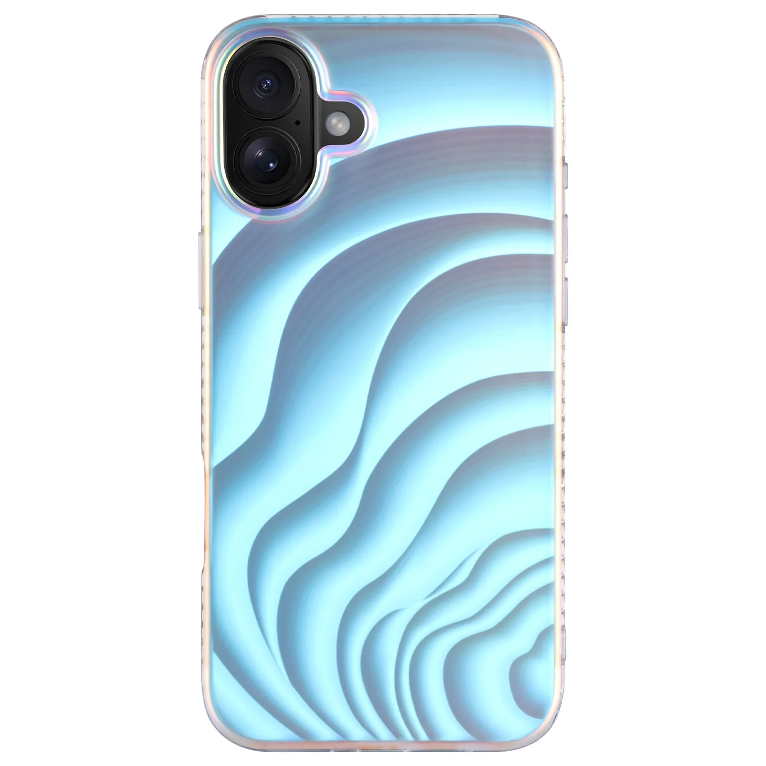 arktis Pearl iPhone 16 Plus Hülle Feather Perlmutt-Effekt