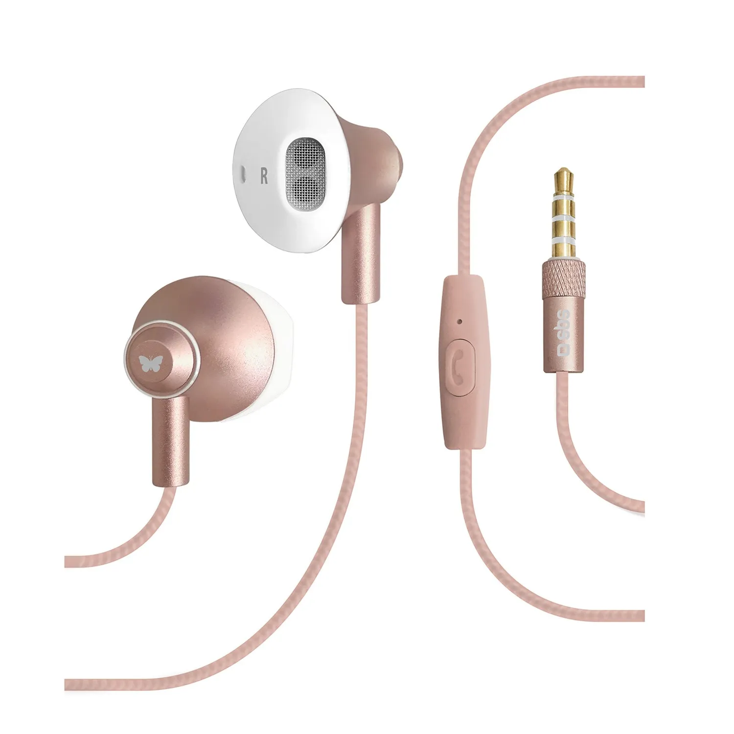 SBS Shiny Kabel-Kopfhörer Stereo Gold 3,5mm