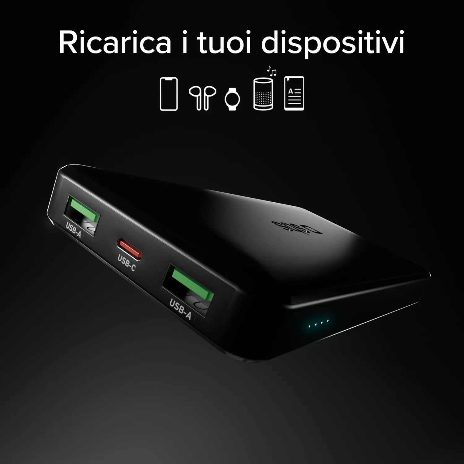 SBS Powerbank 10000 mAh 20W PD mit 3 Anschlüssen