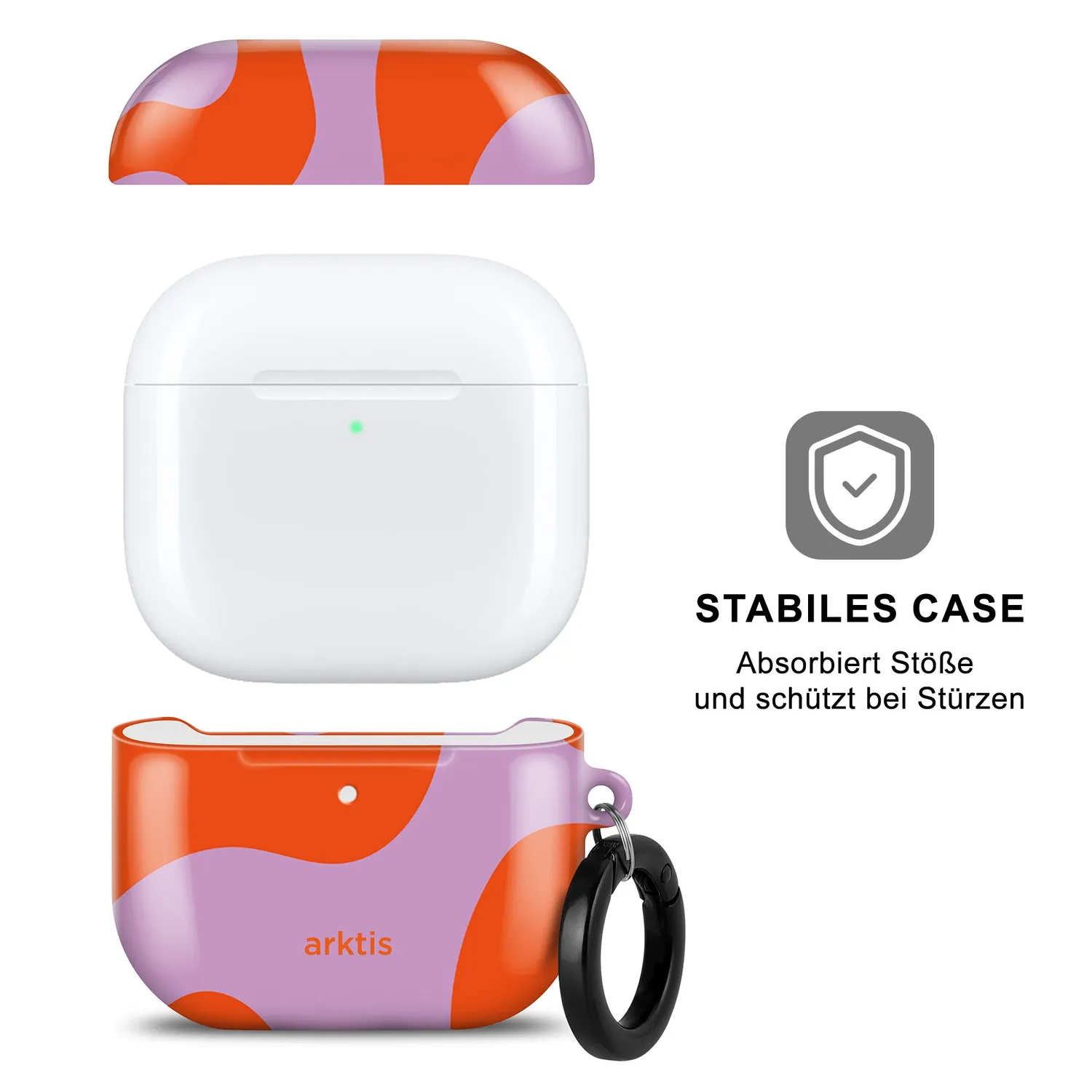 arktis Knokke Queen AirPods 4 Hülle Polycarbonat Print