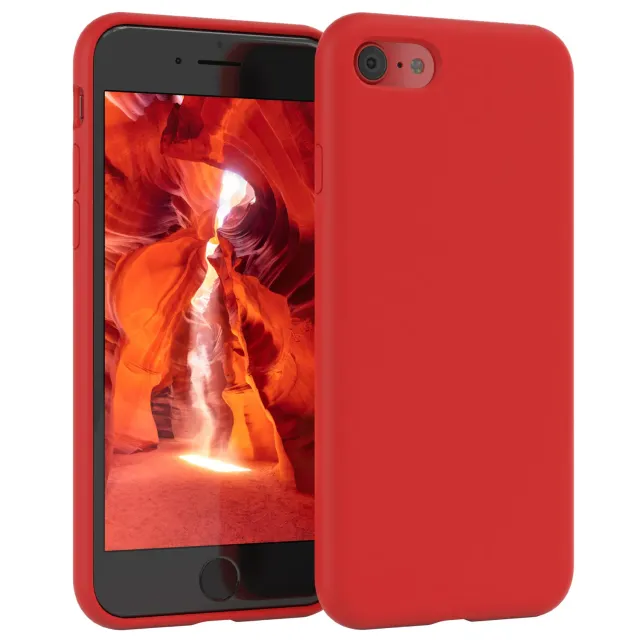 EAZY CASE Silikonhülle iPhone SE/8/7 Rot Premium