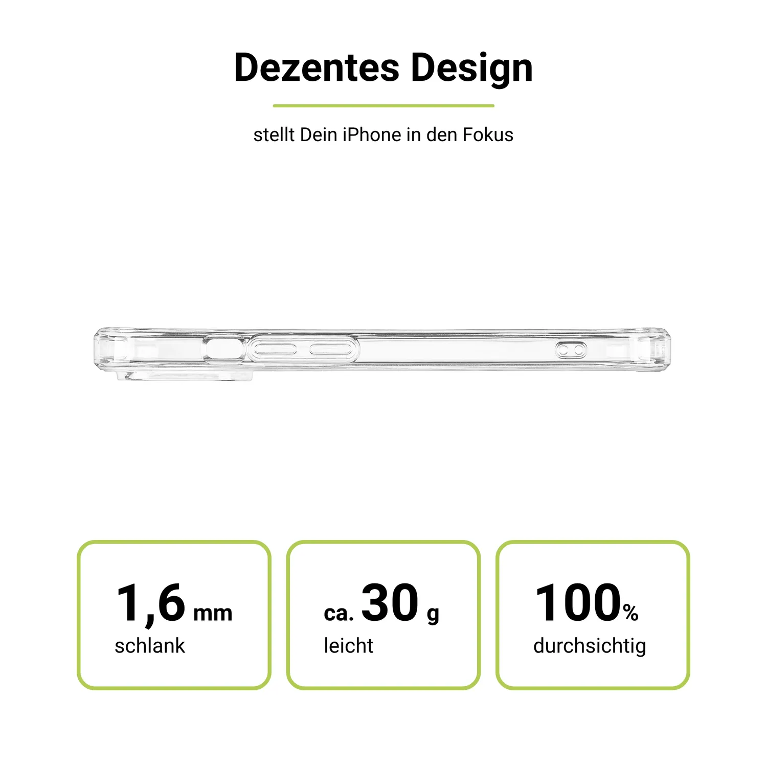 Artwizz ClearClip+Charge iPhone 16 Hülle transparent MagSafe