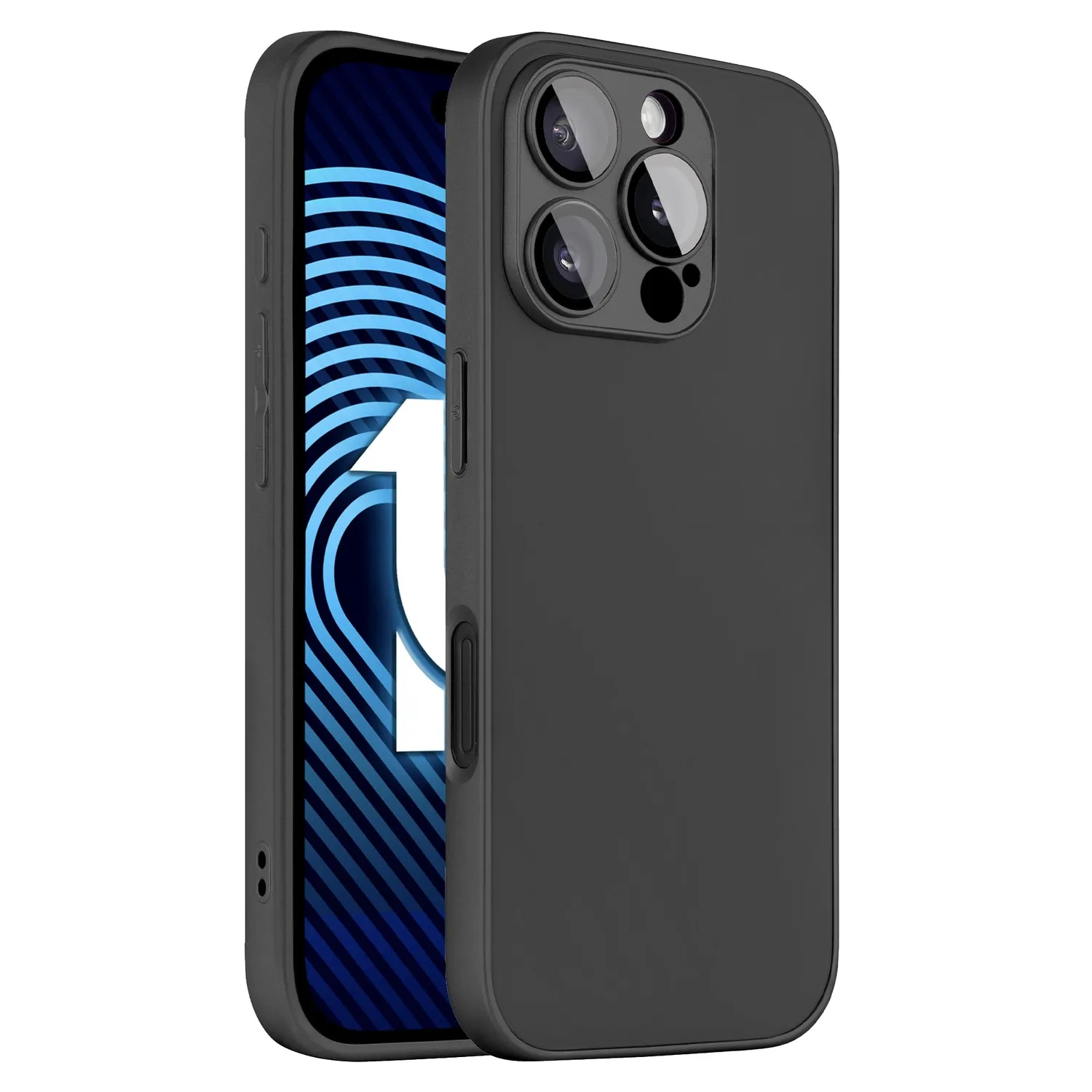 arktis Tech iPhone 16 Pro Hülle Blau matt Kameraschutz