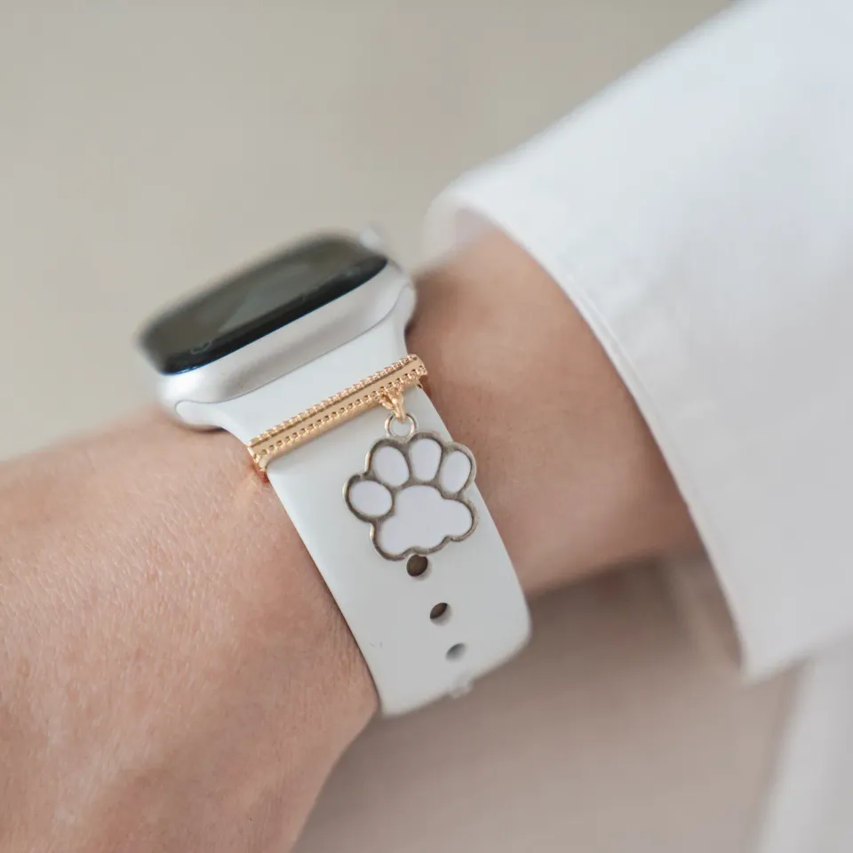 arktisband White Paw Apple Watch Charm gold Edelstahl