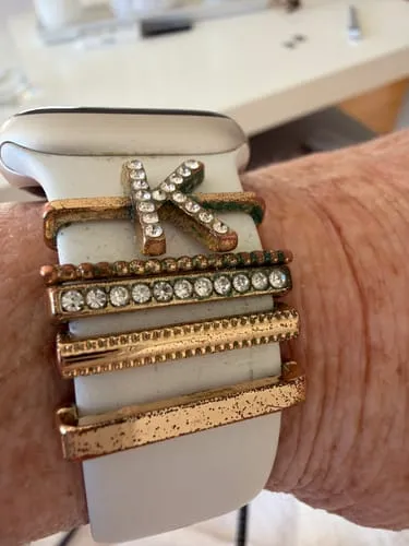 arktisband Apple Watch Charm Buchstabe K Gold Edelstahl