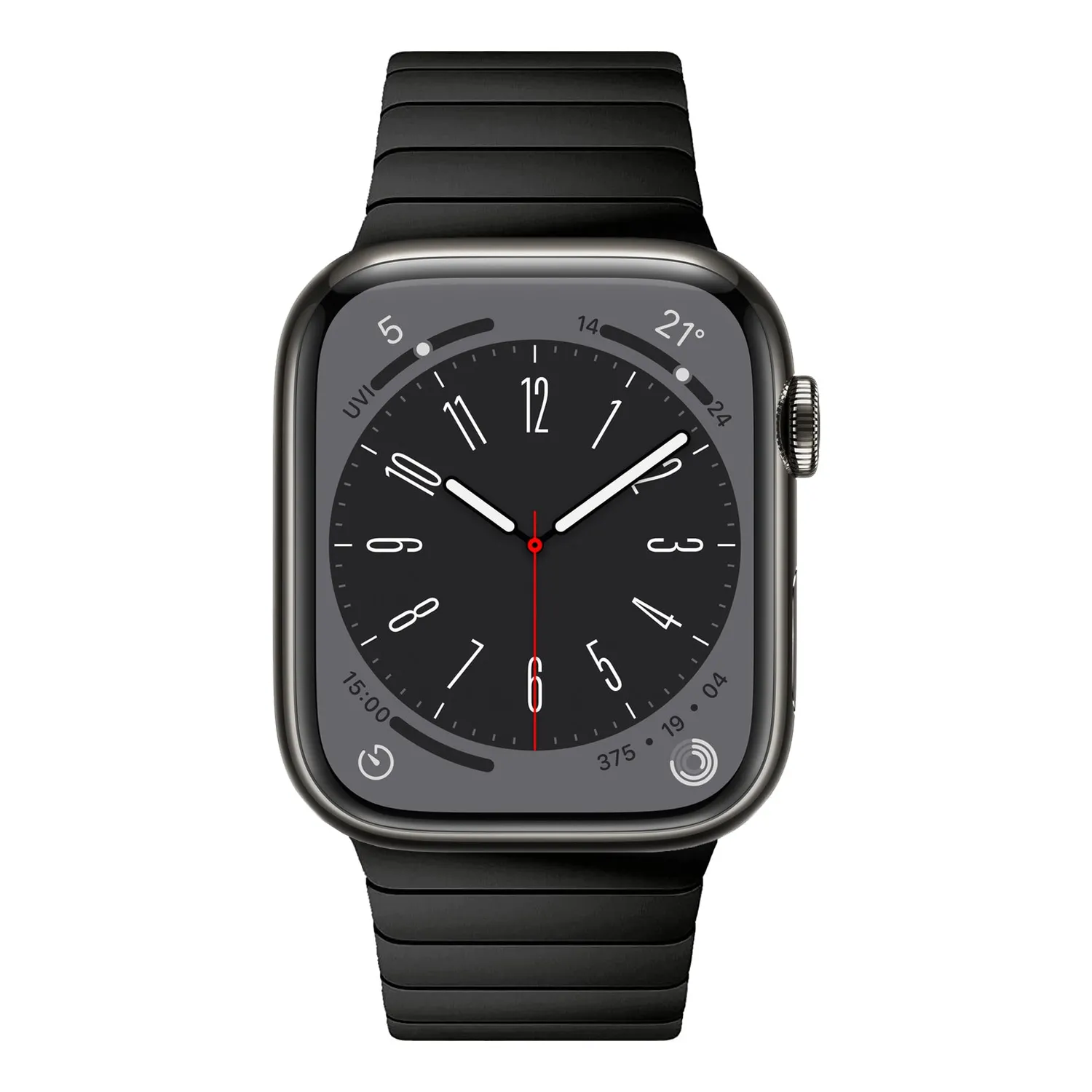 arktisband Iconic Apple Watch Gliederarmband Edelstahl Schwarz
