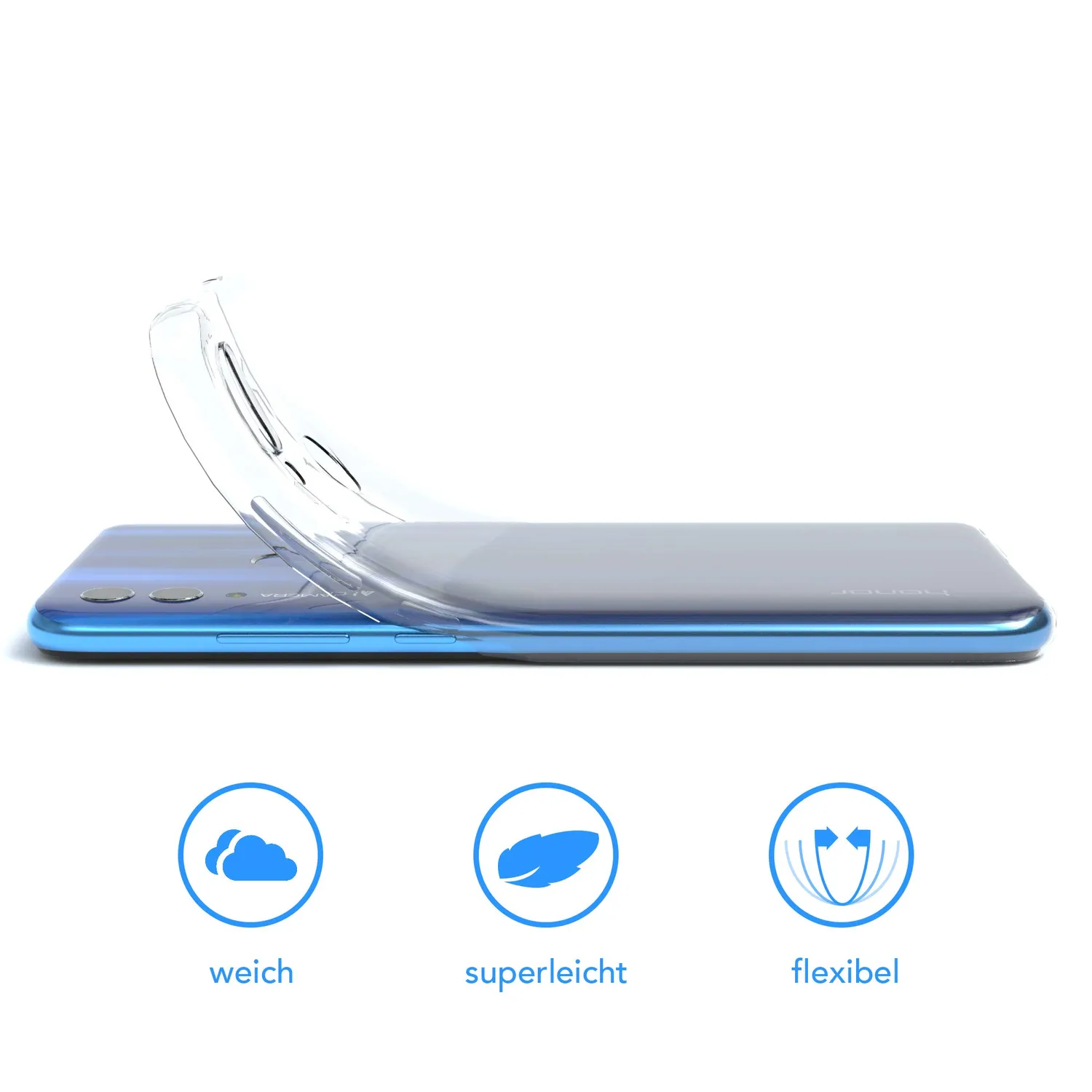 EAZY CASE Honor 10 Lite Handyhülle transparent ultradünn