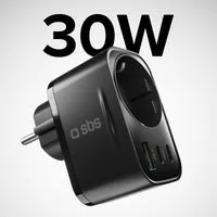 SBS Schuko Wandladegerät 30W USB-Ladegerät PD