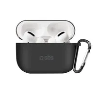 SBS AirPods Pro 2 Silikonhülle mit Karabiner schwarz