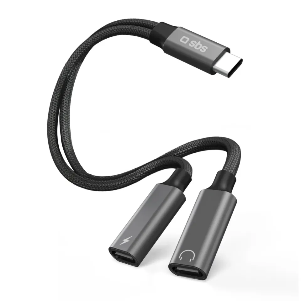 SBS USB-C Audio Lade Adapter 60W PD 13cm
