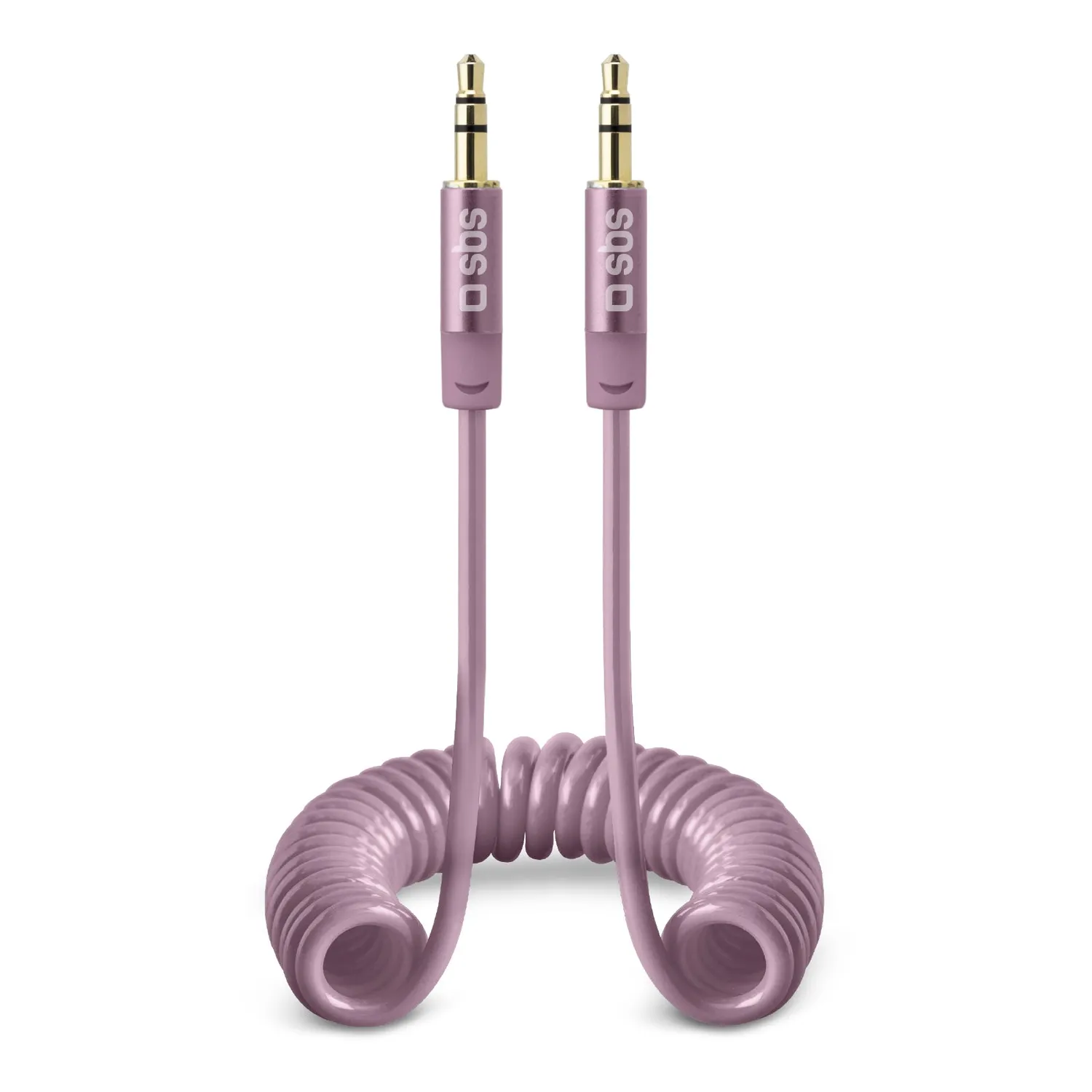 SBS Spiralkabel Klinke 3,5mm 1,3m Audiokabel Grau