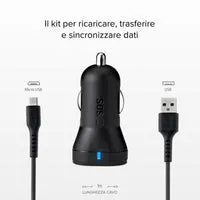 SBS Micro-USB Auto-Ladeset 10W 2,1A Kabel