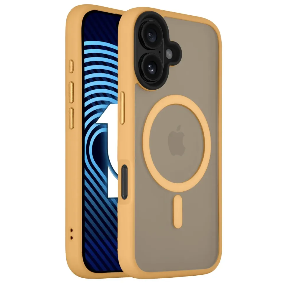 arktis Solid Case iPhone 16 Plus Hülle Aprikose matt