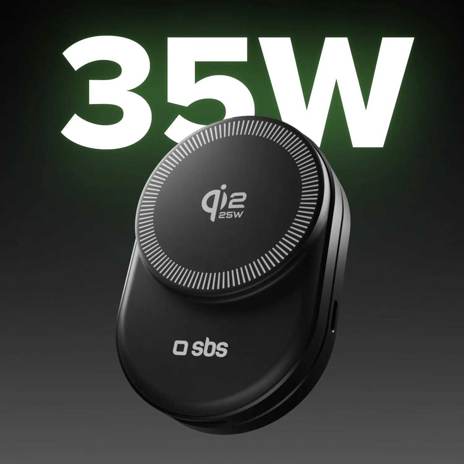 SBS 3-in-1 Ladestation Qi2.2 25W faltbar Schwarz
