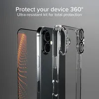 SBS D3O iPhone 16 Schutzset Hülle Glas Transparent
