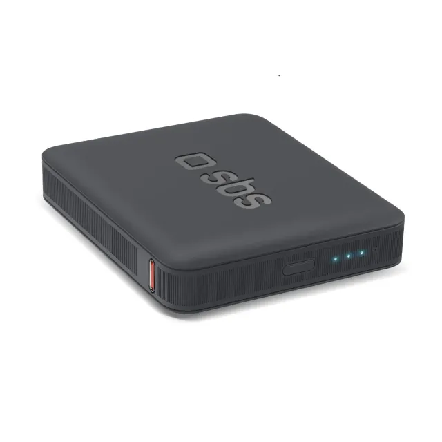 SBS Powerbank 5000 mAh 10W USB-C kompakt Schwarz
