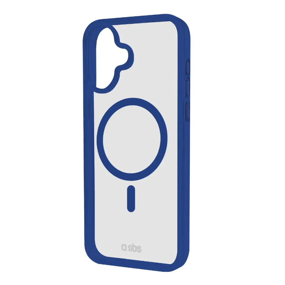 SBS Hülle iPhone 16 transparent MagSafe farbiger Rand