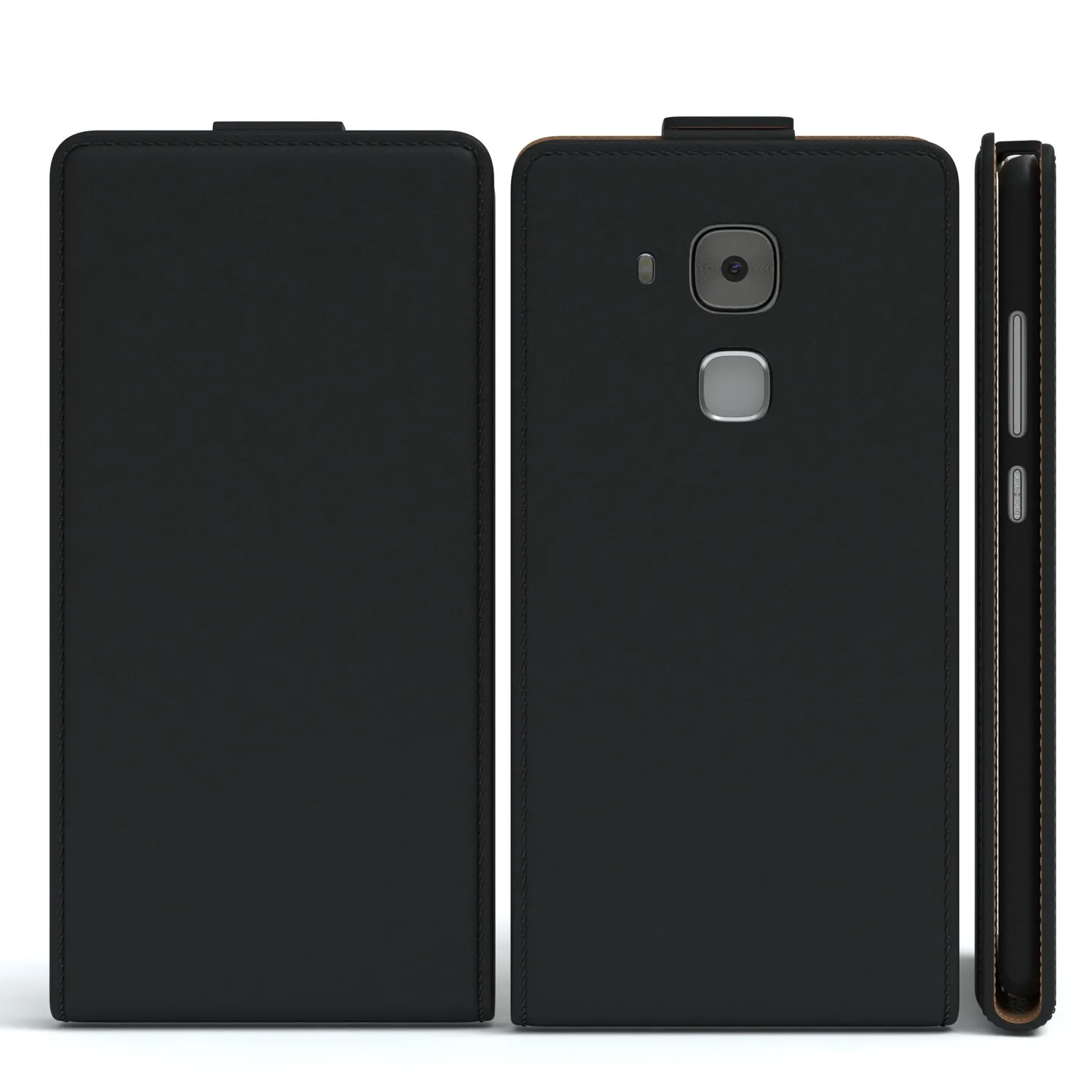 EAZY CASE Huawei Nova Plus Flipcover Schwarz Kunstleder