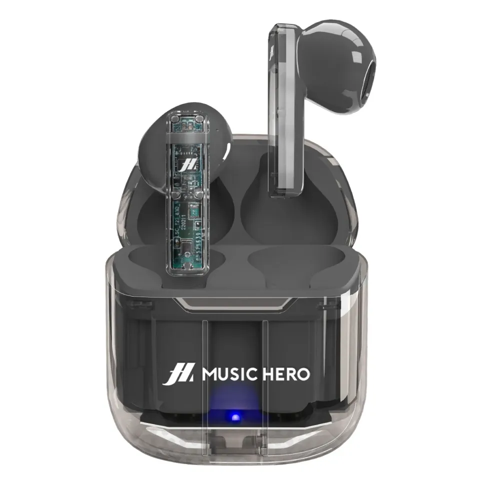 SBS Icy TWS Kopfhörer Schwarz transparent Bluetooth