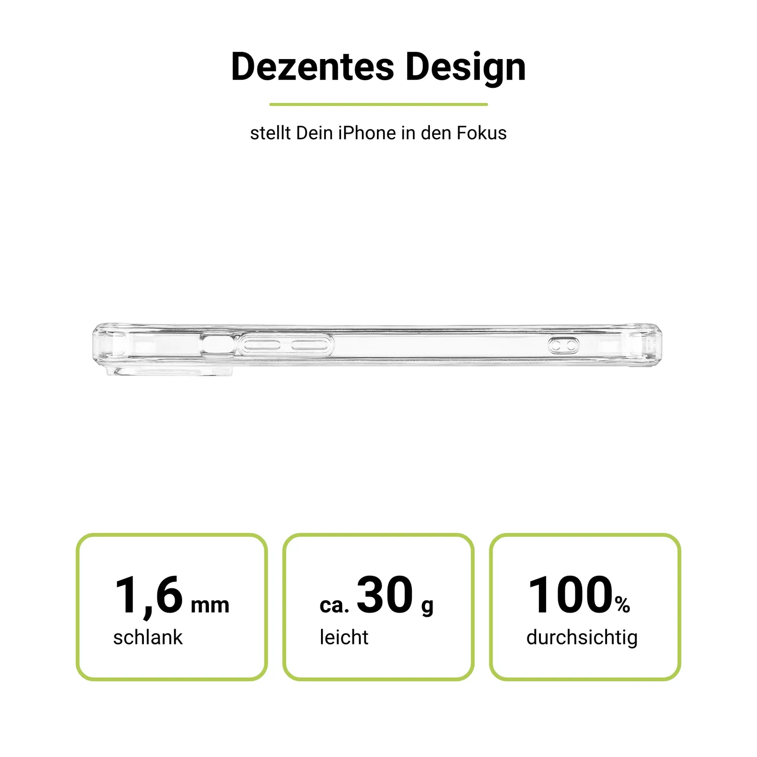 Artwizz ClearClip+Charge iPhone 15 Plus Hülle transparent MagSafe