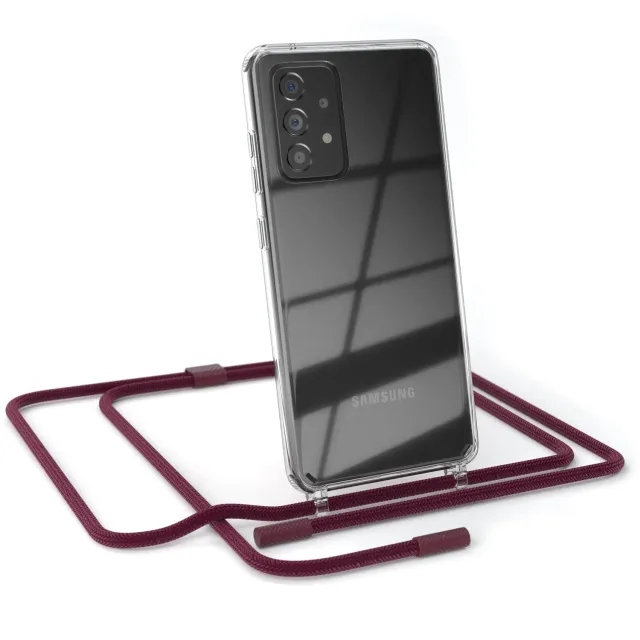 EAZY CASE Galaxy A52/A52s Handykette Beere mit Rope-Band