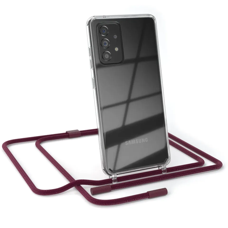 EAZY CASE Galaxy A52/A52s Handykette Beere mit Rope-Band