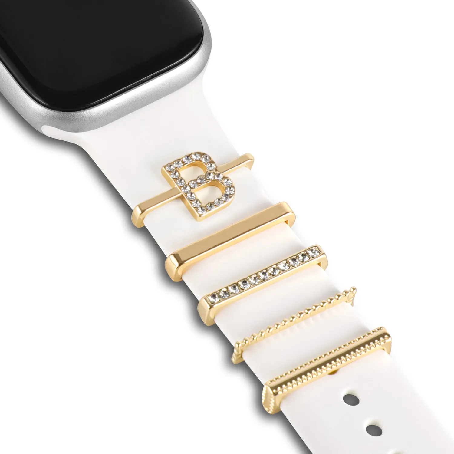 arktisband Buchstabe B Apple Watch Charm Edelstahl