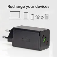 SBS GaN Ladegerät 65 W PD USB-C Dreifach kompakt