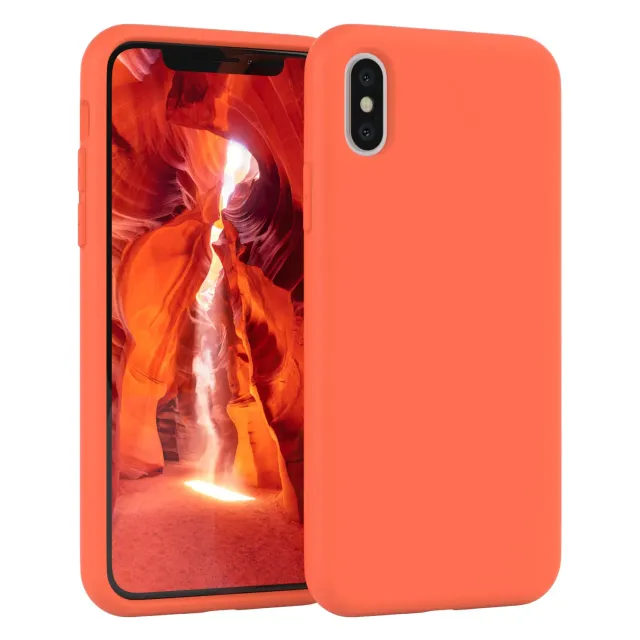 EAZY CASE iPhone XS Max Nano Silikonhülle Koralle dünn