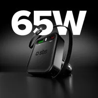 SBS Autoladegerät mit einziehbarem USB-C Kabel 60cm 35W