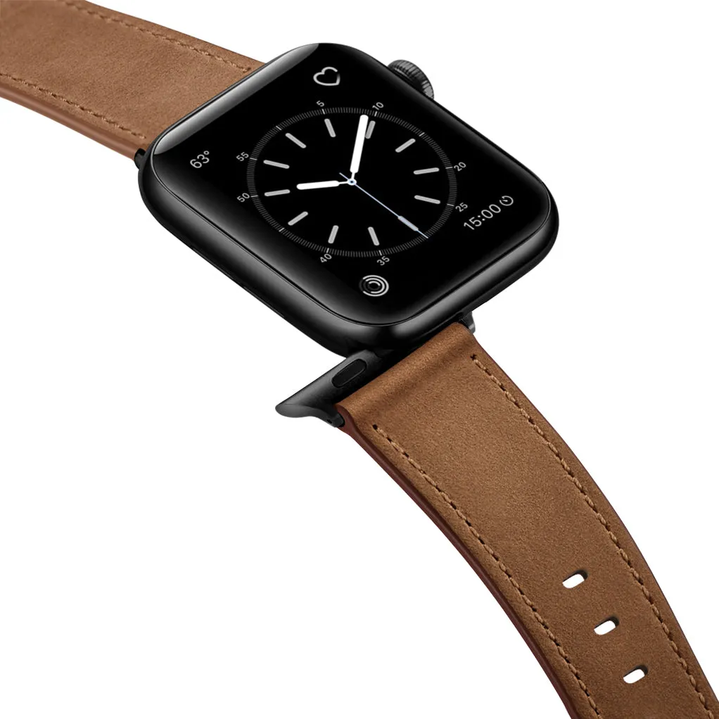 arktis Premium Apple Watch Armband Vintage Braun 44 mm