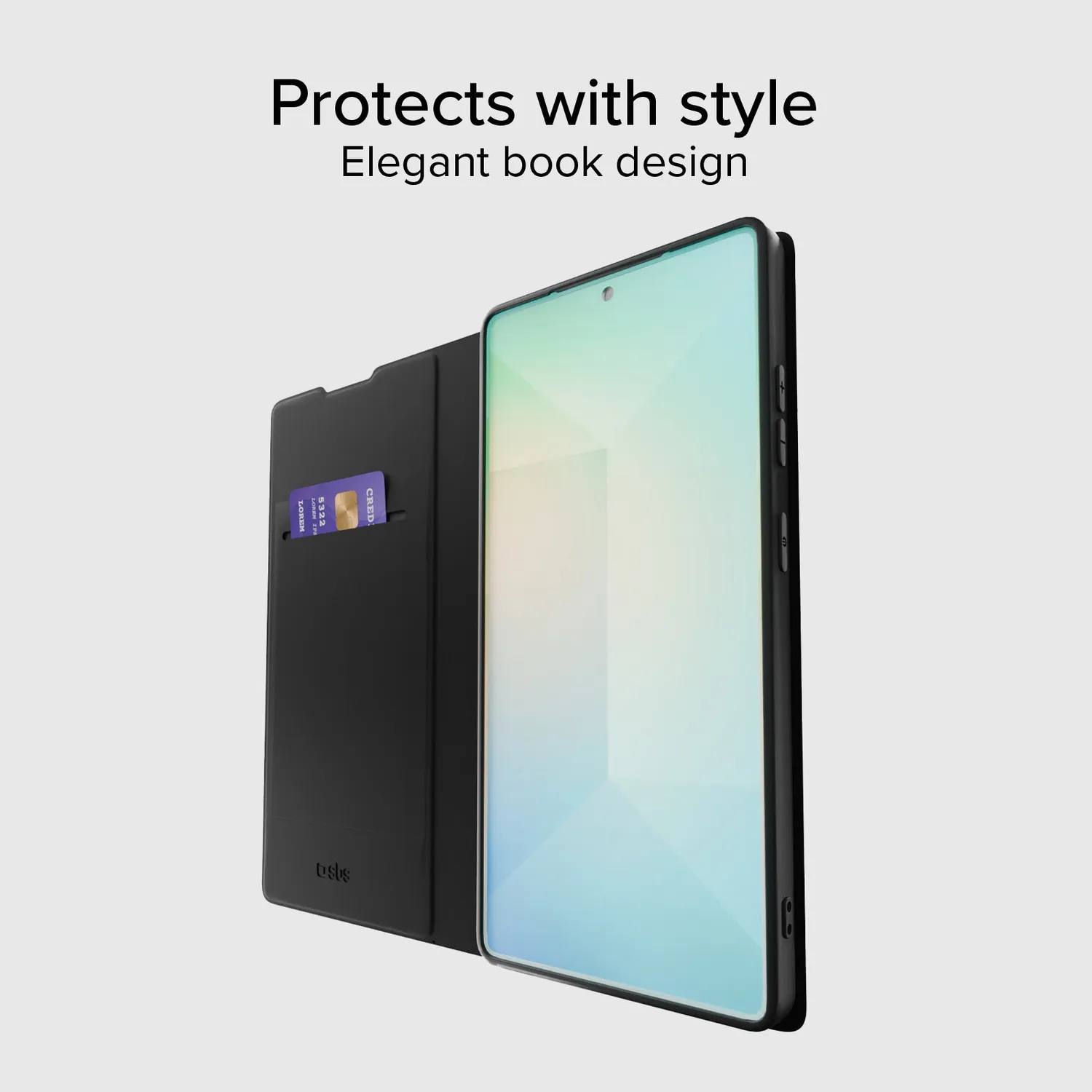 SBS Wallet Smooth S25 Ultra Klapphülle Schwarz Stand