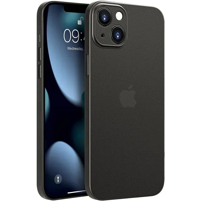 arktis iPhone 13 Hülle ultradünn Schwarz-Transparent 0,3 mm