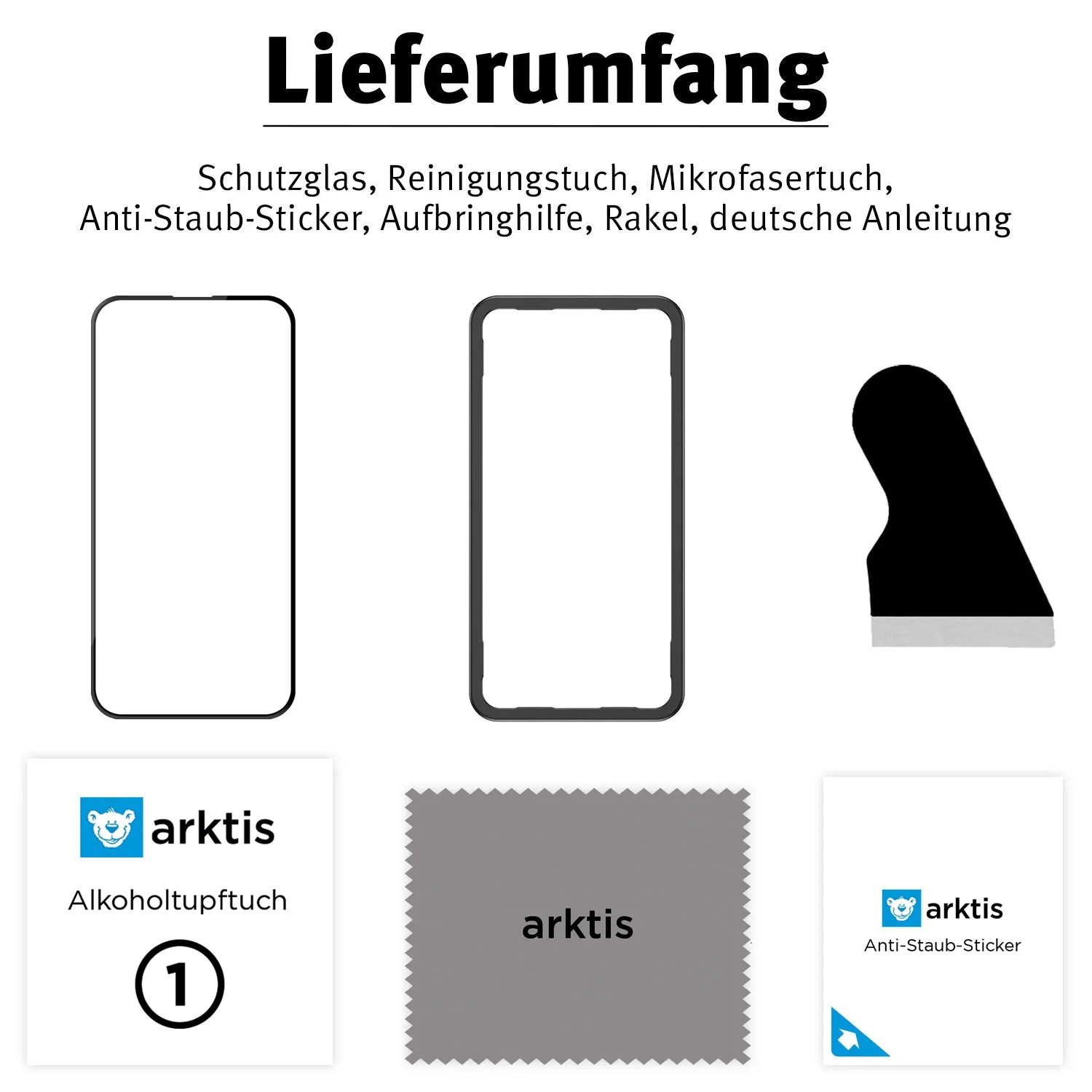 arktis Displayschutz GLAS iPhone 16 Pro 1 Stück