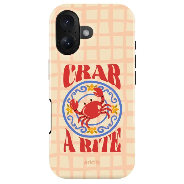arktis iPhone 16 Hülle Crab Case MagSafe Print