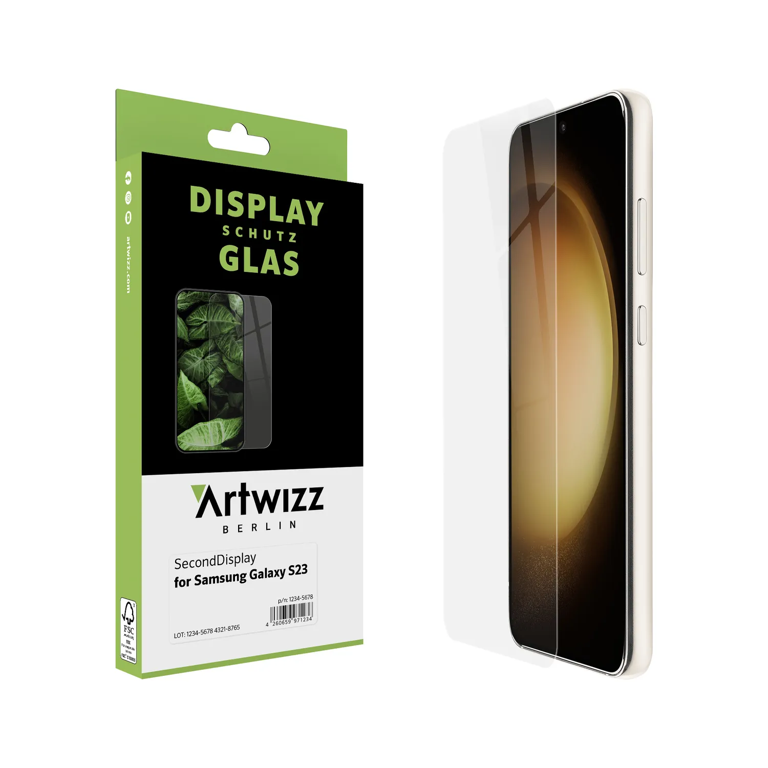 Artwizz SecondDisplay Galaxy S23 Panzerglas klar