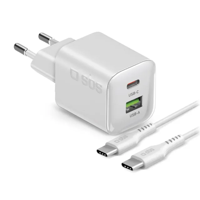 SBS 20W PD GaN Ladegerät Set 1,5m Kabel USB-C
