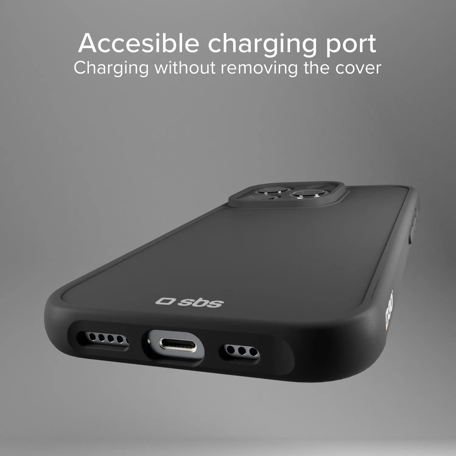 SBS D3O iPhone 16 Pro Hülle schwarz stoßfest
