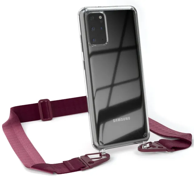 EAZY CASE Galaxy S20 Plus Handykette Rot Dunkel mit Band