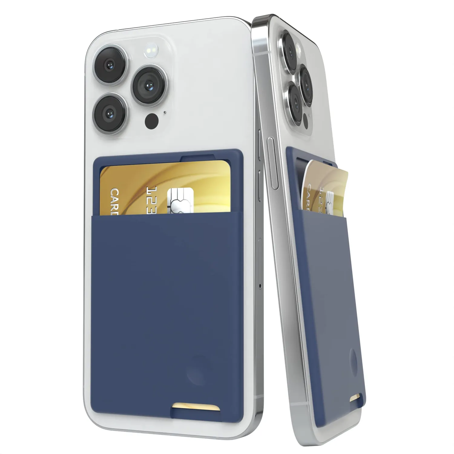 EAZY CASE Silikon Kartenhalter Handy Nacht Grün selbstklebend