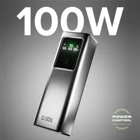 SBS 20000 mAh Powerbank 100W PD LCD-Display USB-C