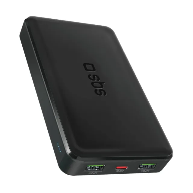 SBS Powerbank 10000 mAh 20W PD mit 3 Anschlüssen