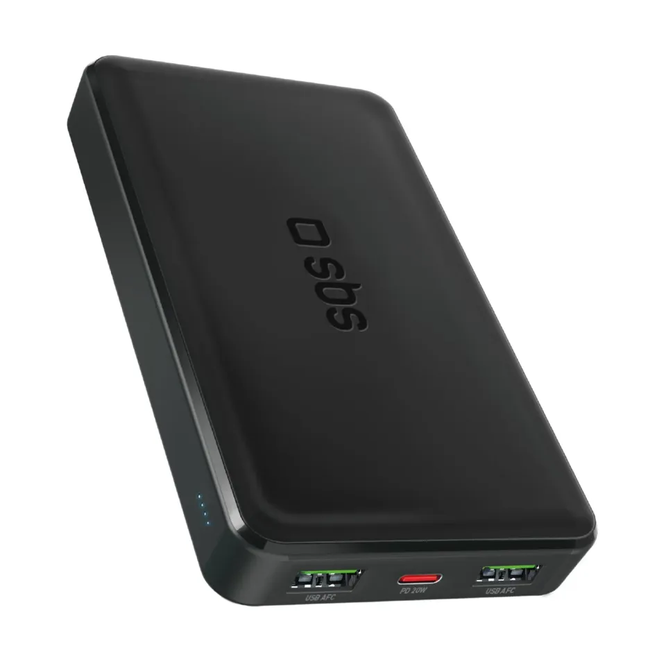 SBS Powerbank 10000 mAh 20W PD mit 3 Anschlüssen