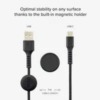 SBS USB auf USB-C Kabel mit Magnet-Halterung Gewebe